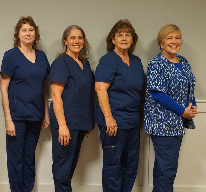 Jeanne-Surgery scheduler, Claudia- lead technician, Gaye-front desk, Susan recropped photoshopped